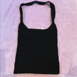 Elegant Black Crochet Purse